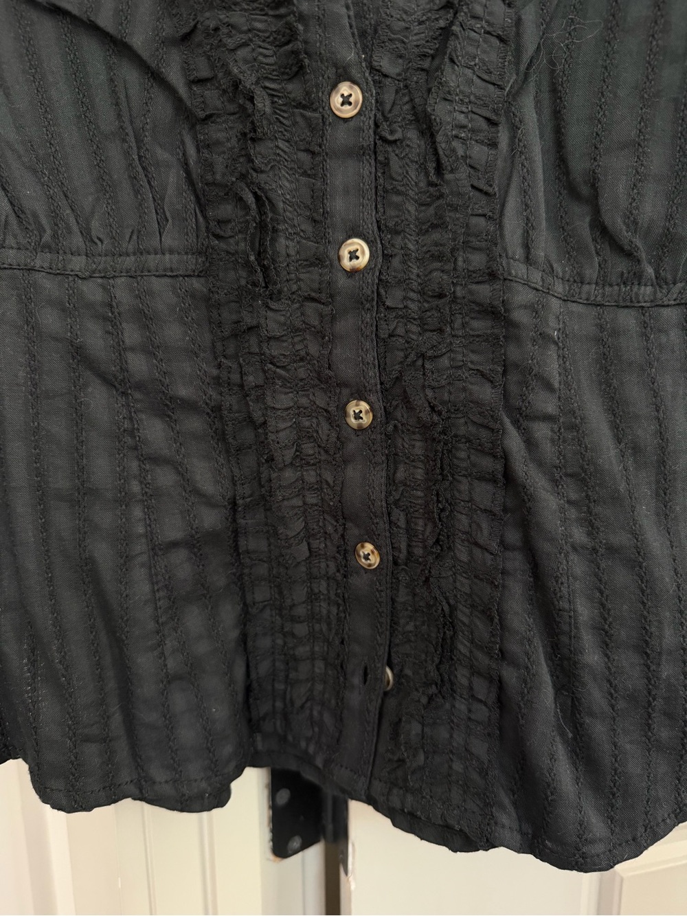 Pilcro Keira Waisted Tuxedo Blouse - Picture 5 of 9